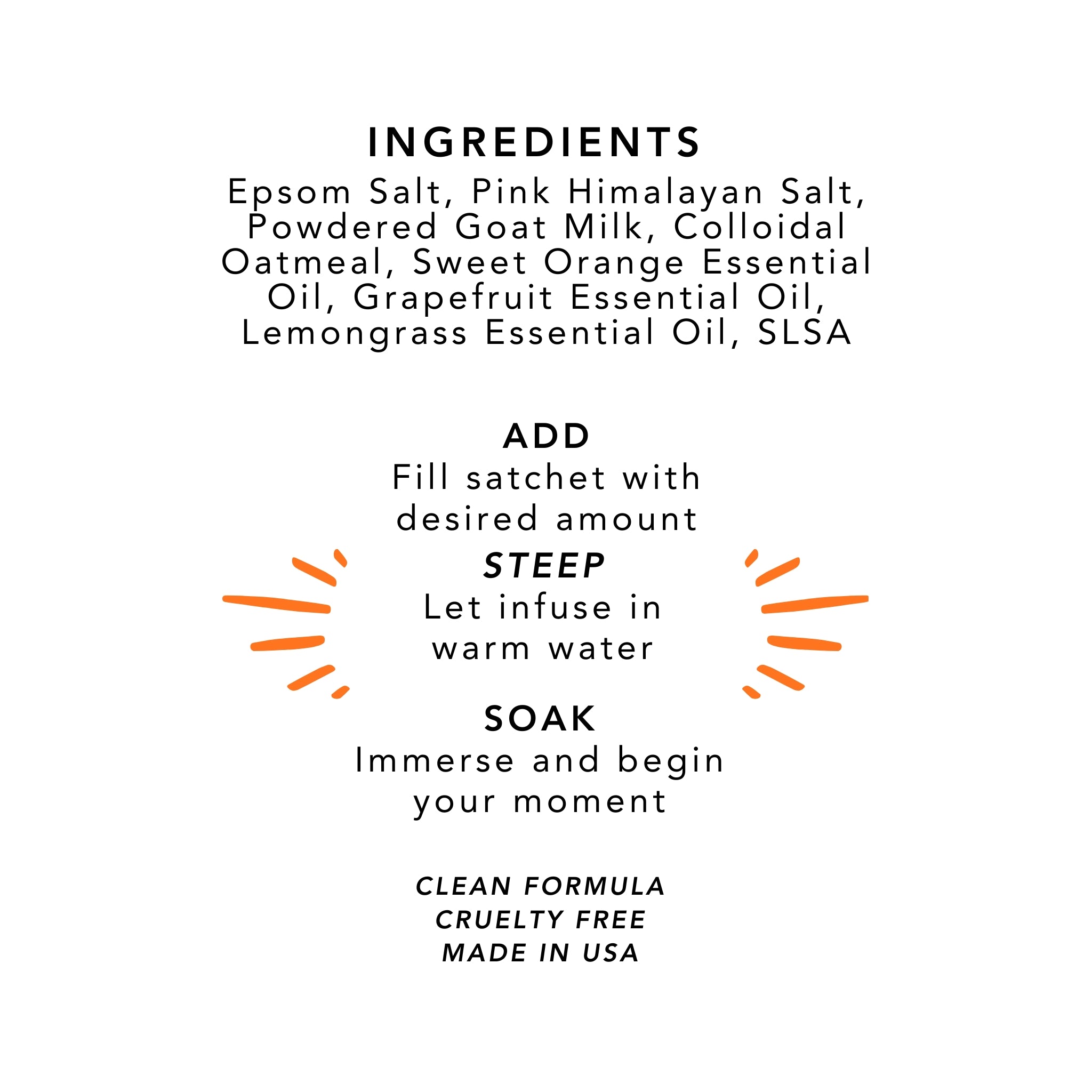 Natural citrus ingredients used in Elamore Awaken bath tea for energy and refresh