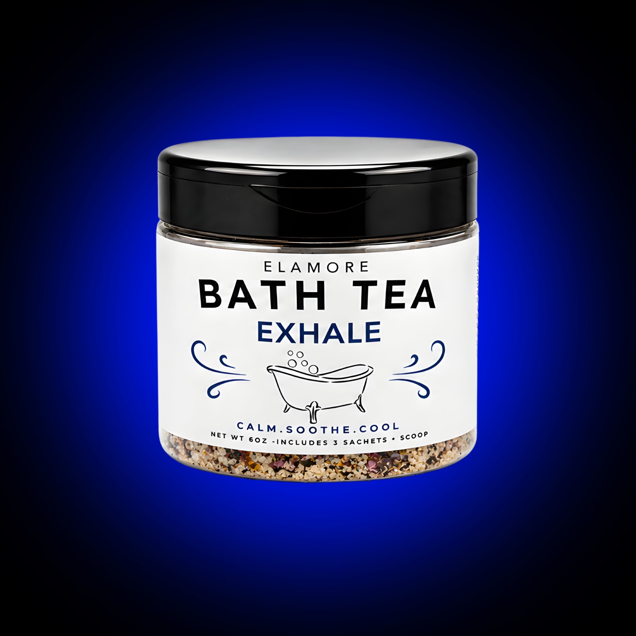 Elamore Exhale luxury calming bath tea for a soothing self care experience