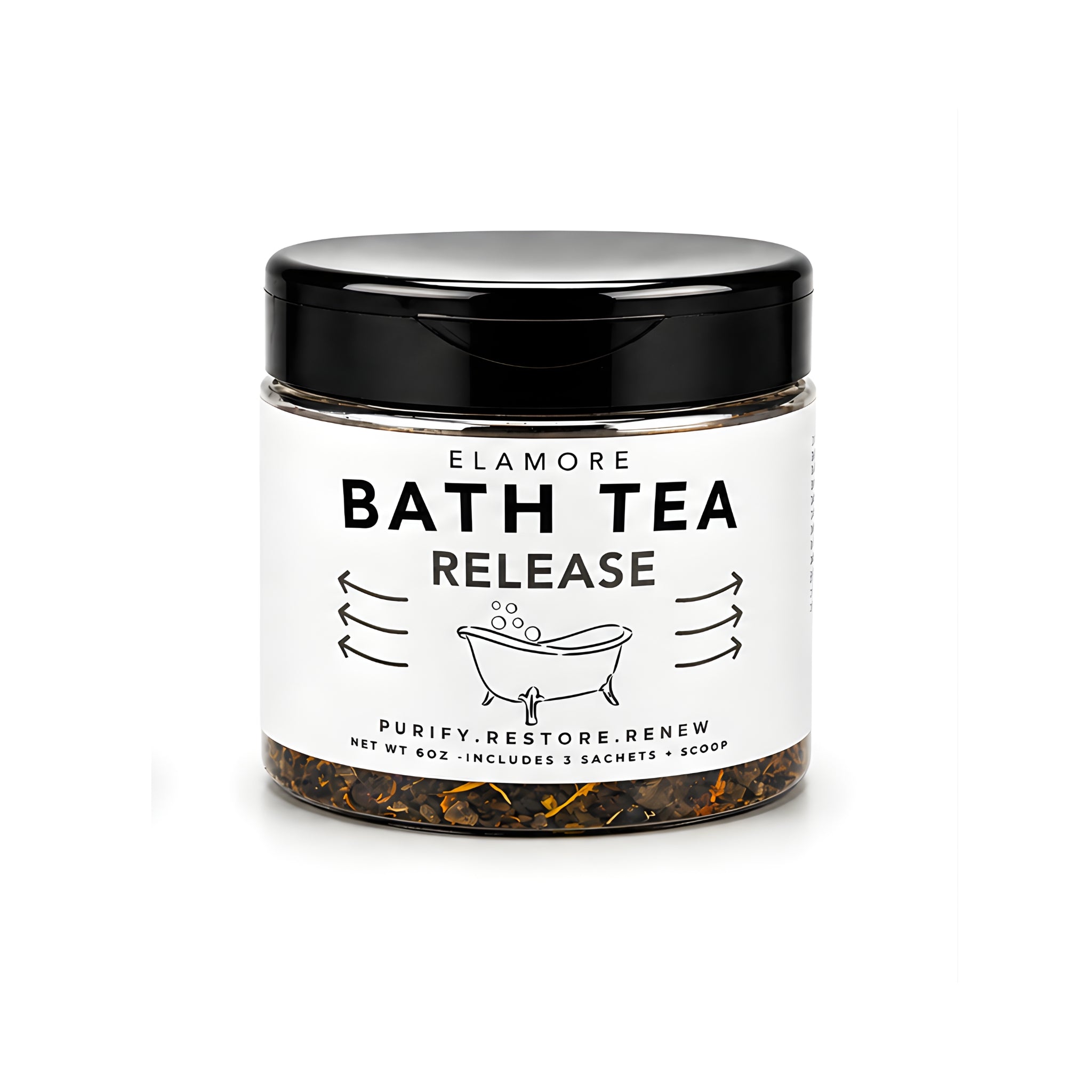 Elamore Release detox bath tea soak in jar to restore and reset the body