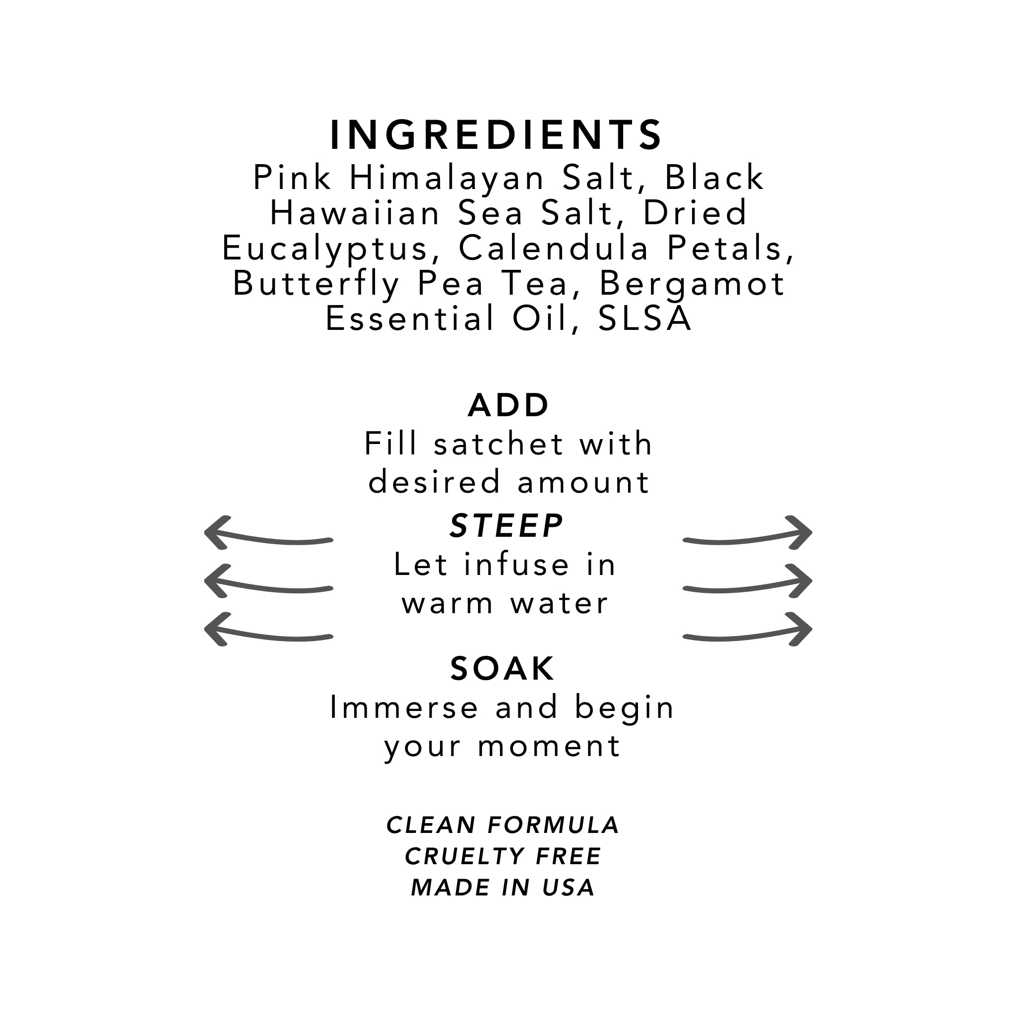 Mineral rich ingredients used in Elamore Release bath tea for detox and recovery