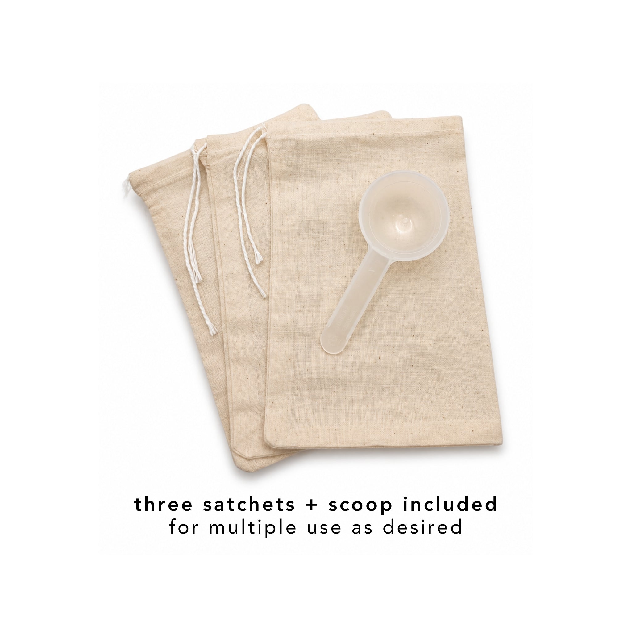 Elamore bath tea with 3 reusable sachets and scoop for mess free bath soak